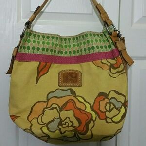 SOLD Fossil canvas shoulder bag